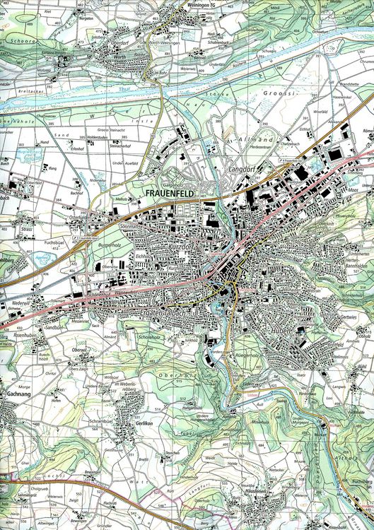 Produktbild: Swisstopo 1 : 25 000 Frauenfeld