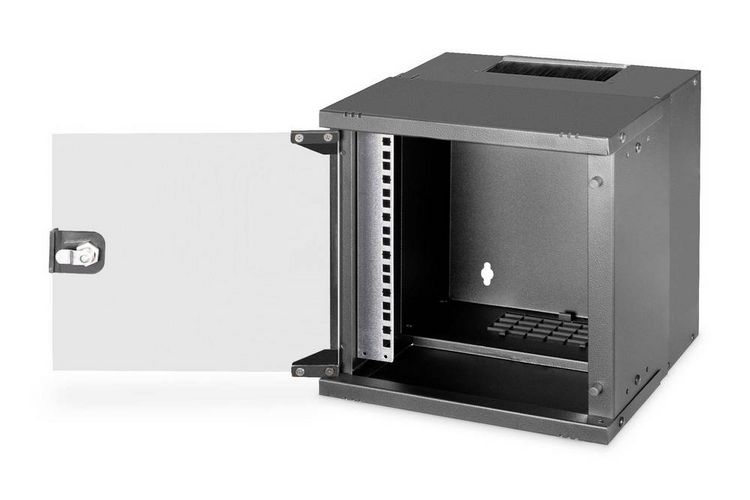 Produktbild: Digitus DN-49101 10 Zoll Wandgeh&auml;use 6 HE Schwarz, Schwarz (RAL 9005)