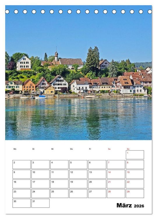 Produktbild: Bodenseeradweg - Auf dem Bodensee durch 3 L&auml;nder (Tischkalender 2026 DIN A5 hoch), CALVENDO Monatskalender