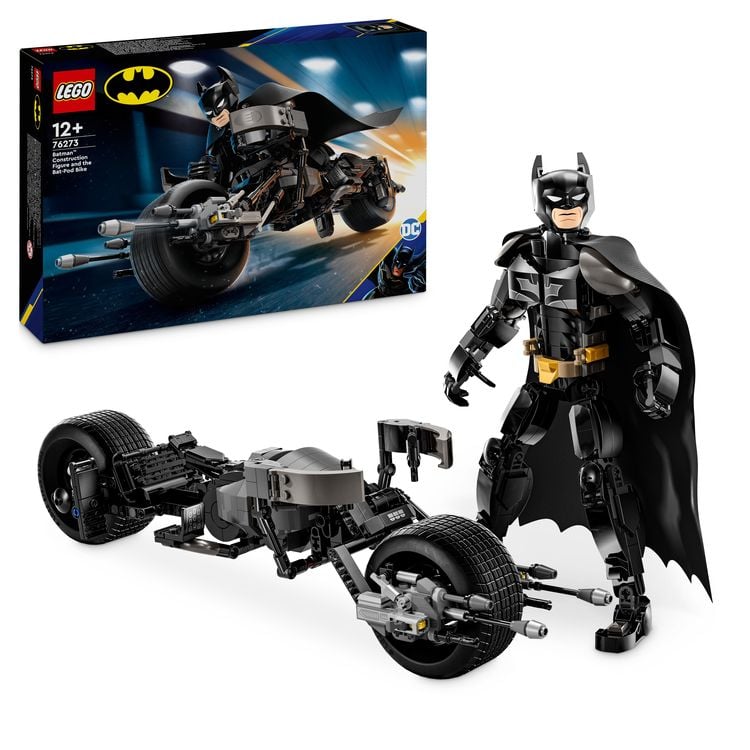 Bild vom Artikel LEGO DC Batman: Batman Baufigur mit dem Batpod, Superhelden-Set 76273 vom Autor 