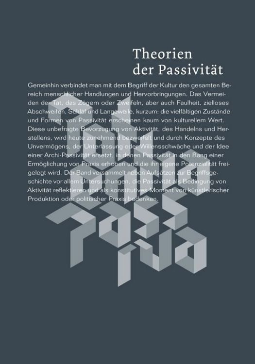Produktbild: Theorien der Passivit&auml;t
