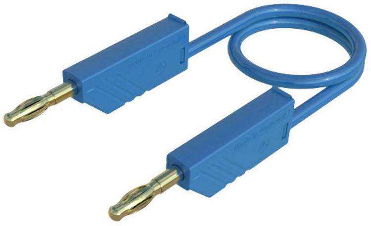 Produktbild: Hirschmann Test & Measurement MLN 50/2,5 BL Messleitung Lamellenstecker 4 mm Lamellenstecker 4 mm 0.50 m Blau 1 St.