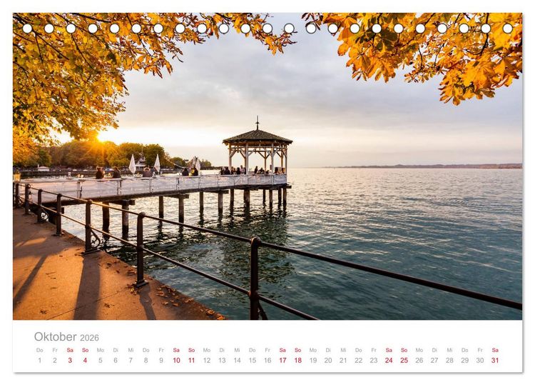 Produktbild: BODENSEE Drei L&auml;nder - ein See (Tischkalender 2026 DIN A5 quer), CALVENDO Monatskalender