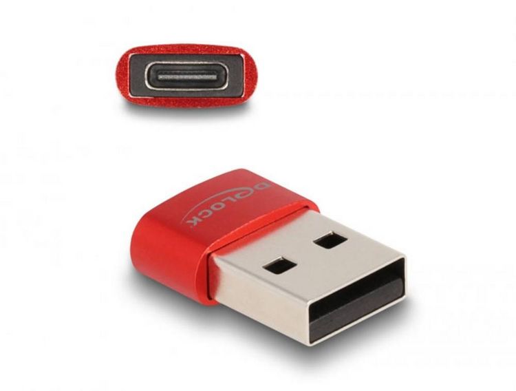 Produktbild: Delock USB 2.0 Adapter [1x USB 2.0 Stecker A - 1x USB-C&reg; Buchse] 60050