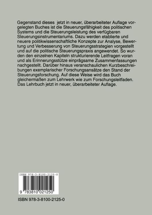 Produktbild: Politische Steuerung