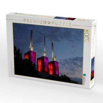Produktbild: CALVENDO Puzzle Die 3 T&uuml;rme des Heizkraftwerks in Linden | 1000 Teile Lege-Gr&ouml;&szlig;e 64x48cm Foto-Puzzle f&uuml;r gl&uuml;ckliche Stunden