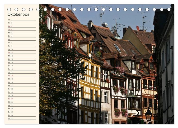 Produktbild: Kaiserstadt N&uuml;rnberg (Tischkalender 2026 DIN A5 quer), CALVENDO Monatskalender