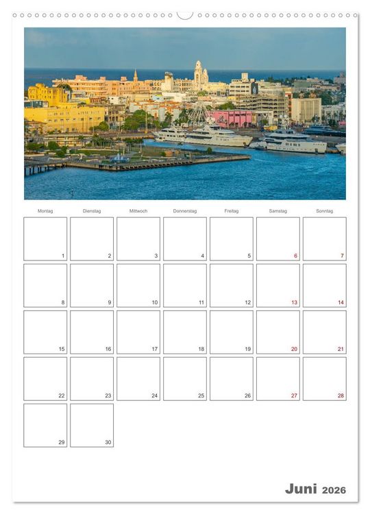 Produktbild: San Juan - Reiseplaner (Wandkalender 2026 DIN A2 hoch), CALVENDO Monatskalender