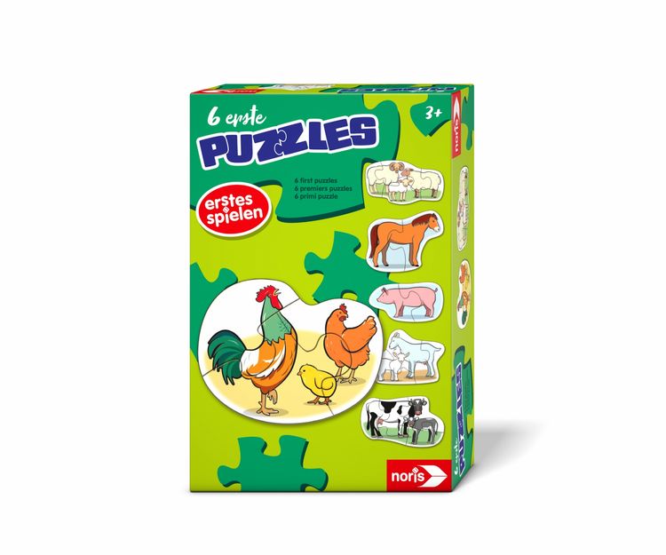 Produktbild: 6 erste Puzzles &ndash; Bauernhoftiere