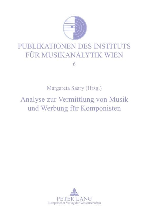 Produktbild: Analyse zur Vermittlung von Musik und Werbung f&uuml;r Komponisten