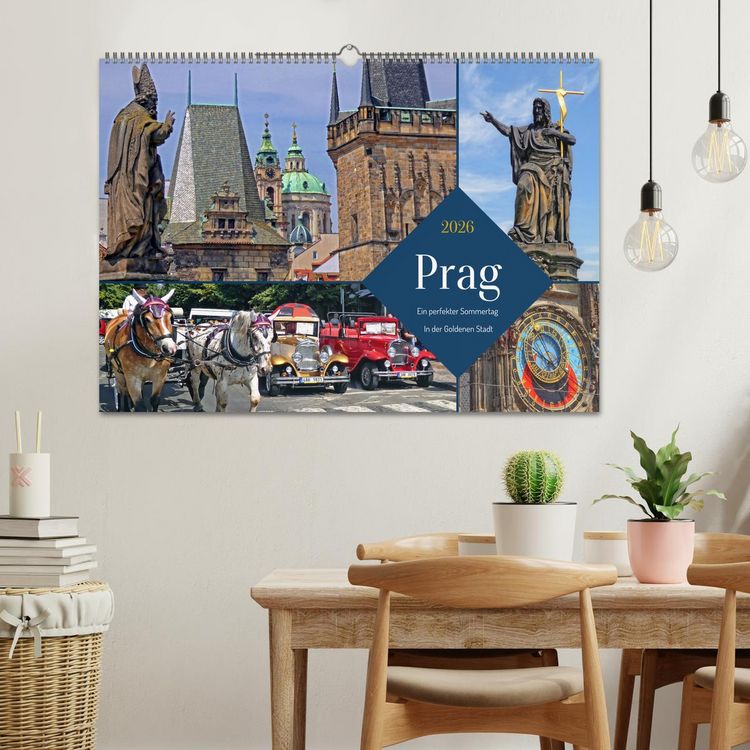Produktbild: Prag &ndash; Ein perfekter Sommertag in der Goldenen Stadt (Wandkalender 2026 DIN A2 quer), CALVENDO Monatskalender