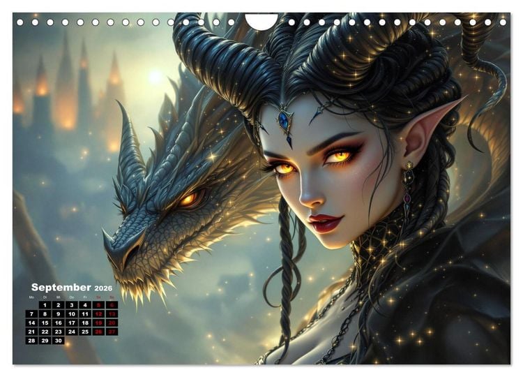 Produktbild: Goth Fantasie (Wandkalender 2026 DIN A4 quer), CALVENDO Monatskalender