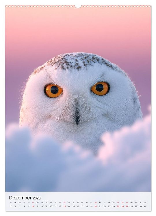 Produktbild: Faszination Eule - Eulen in ihrer ganzen Vielfalt (Wandkalender 2026 DIN A2 hoch), CALVENDO Monatskalender