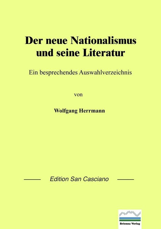 Produktbild: Der neue Nationalismus und seine Literatur