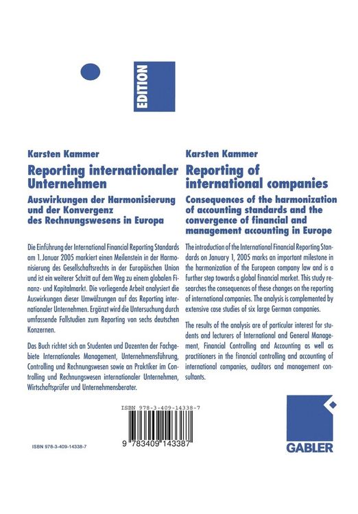 Produktbild: Reporting internationaler Unternehmen