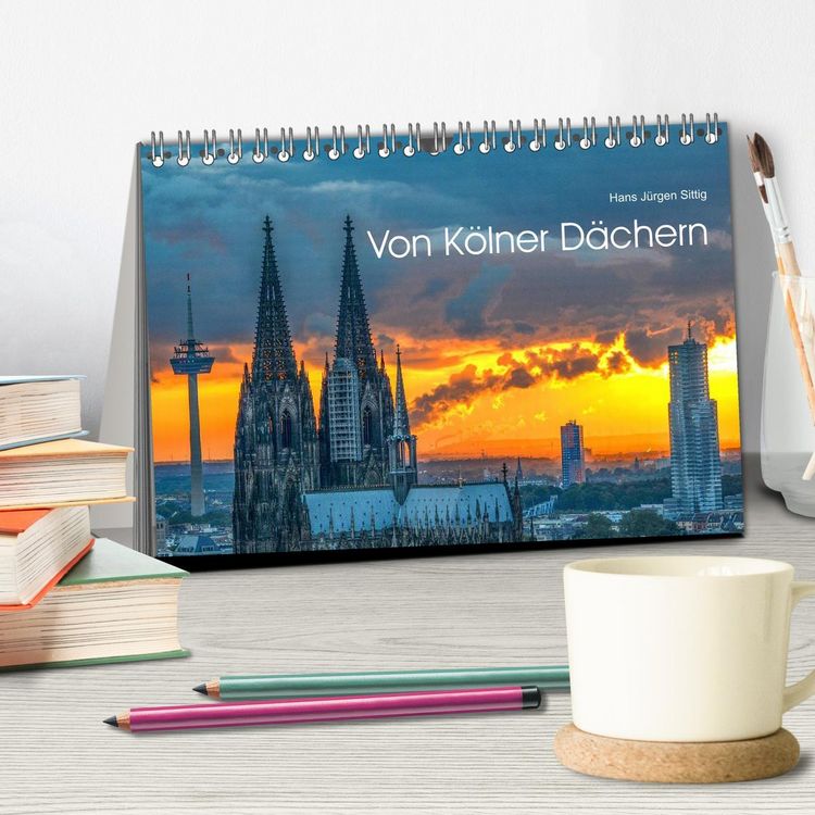 Produktbild: Von K&ouml;lner D&auml;chern (Tischkalender 2026 DIN A5 quer), CALVENDO Monatskalender