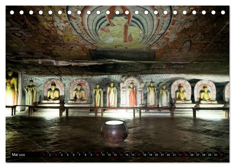 Produktbild: Sri Lanka - Highlights (Tischkalender 2026 DIN A5 quer), CALVENDO Monatskalender