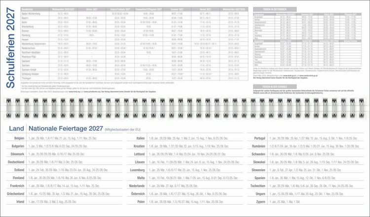 Produktbild: Wochenquerplaner, blau 2027