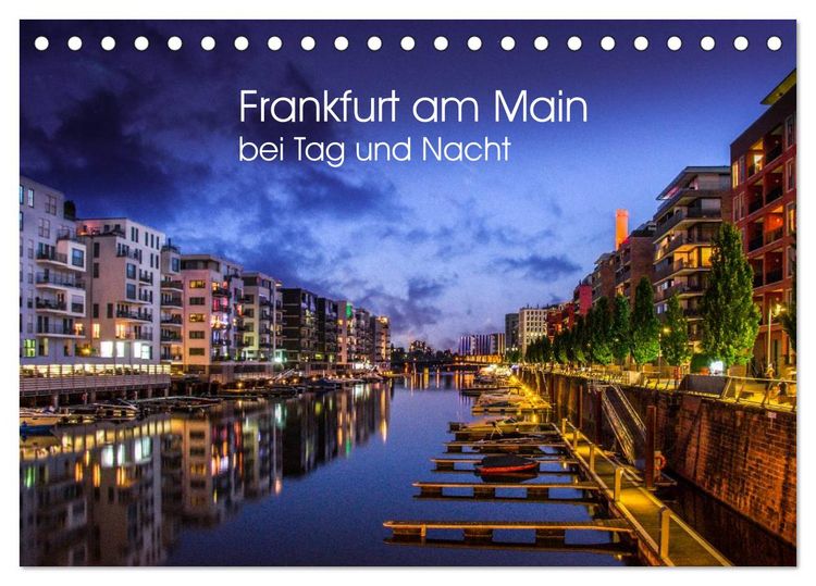 Produktbild: Frankfurt am Main bei Tag und Nacht (Tischkalender 2026 DIN A5 quer), CALVENDO Monatskalender