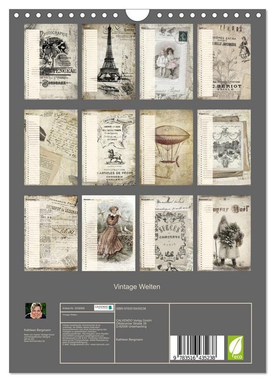 Produktbild: Vintage Welten (Wandkalender 2026 DIN A4 hoch), CALVENDO Monatskalender