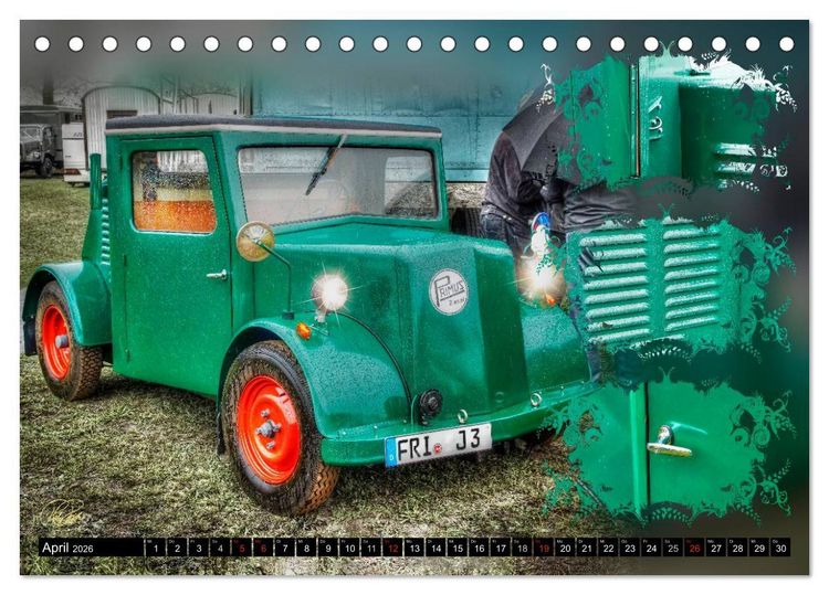 Produktbild: Oldtimer - Traktoren (Tischkalender 2026 DIN A5 quer), CALVENDO Monatskalender