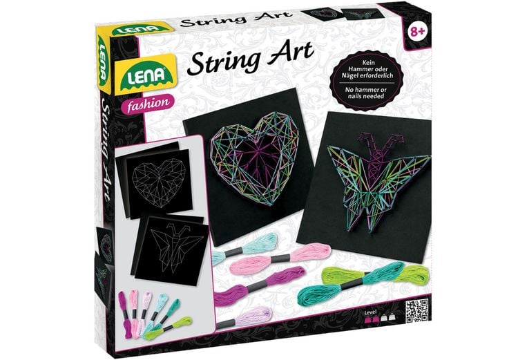 Produktbild: String Art Schmetterling & Herz, Faltschachtel