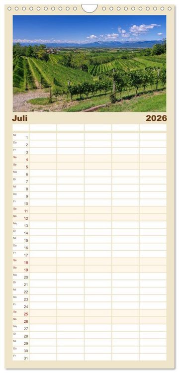 Produktbild: Familienplaner 2026 - Friaul-Julisch Venetien - zwischen Alpen und Adria mit 5 Spalten (Wandkalender, 21 x 45 cm) CALVENDO