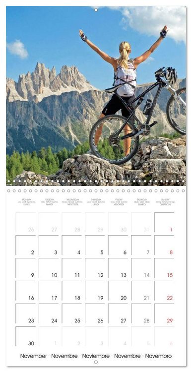 Produktbild: &Eacute;dition Sport fun : VTT - par monts et par vaux (Calendrier mural carr&eacute; 2026 30x30 cm) Calendrier double avec une page pour vos prises de notes