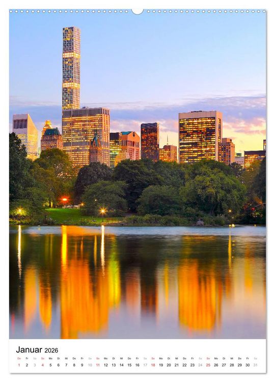 Produktbild: New Yorks architektonische Highlights (Wandkalender 2026 DIN A2 hoch), CALVENDO Monatskalender