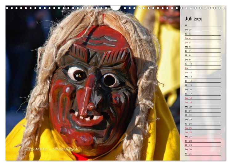 Produktbild: Schw&auml;bisch alemannische Fasnet (Wandkalender 2026 DIN A3 quer), CALVENDO Monatskalender