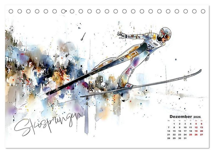 Produktbild: Olympische Luftspr&uuml;nge (Tischkalender 2026 DIN A5 quer), CALVENDO Monatskalender