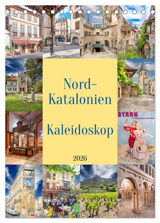 Produktbild: Nordkatalonien Kaleidoskop (Tischkalender 2026 DIN A5 hoch), CALVENDO Monatskalender