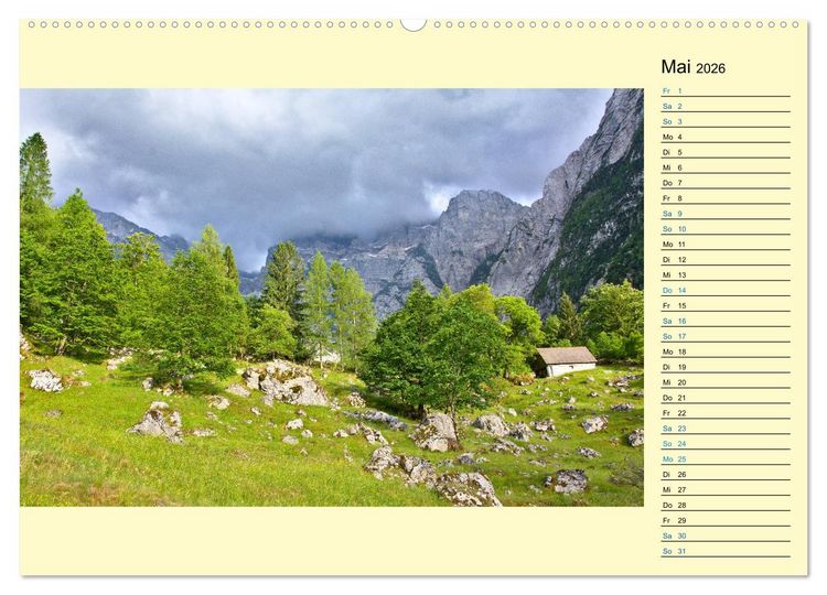 Produktbild: Slowenien - Impressionen eines Naturjuwels (Wandkalender 2026 DIN A2 quer), CALVENDO Monatskalender