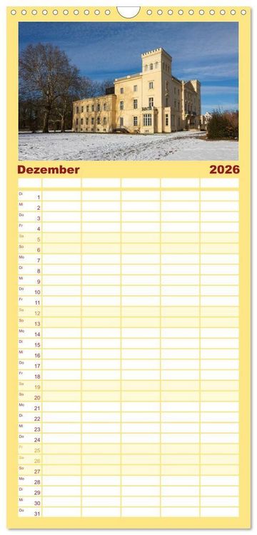Produktbild: Familienplaner 2026 - Schl&ouml;sser und G&auml;rten in Brandenburg mit 5 Spalten (Wandkalender, 21 x 45 cm) CALVENDO