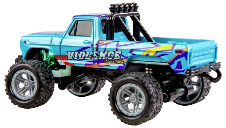 Produktbild: Amewi Brushed 1:64 RC Modellauto Elektro Monstertruck Heckantrieb (2WD) RtR 2,4 GHz inkl. Akku und Ladekabel, mit Lichteffekt
