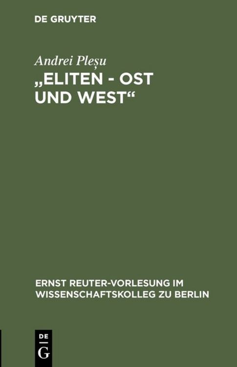Produktbild: "Eliten &ndash; Ost und West"