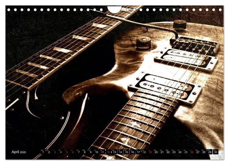 Produktbild: GUITARS Vintage Style (Wall Calendar 2026 DIN A4 landscape), CALVENDO 12 Month Wall Calendar