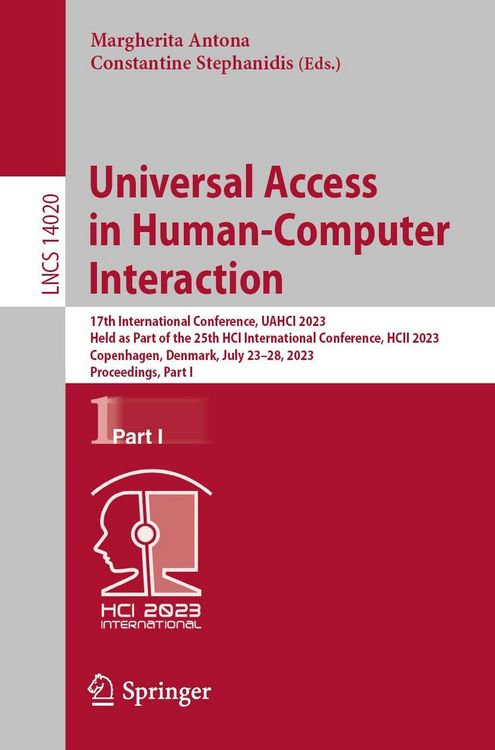 Produktbild: Universal Access in Human-Computer Interaction