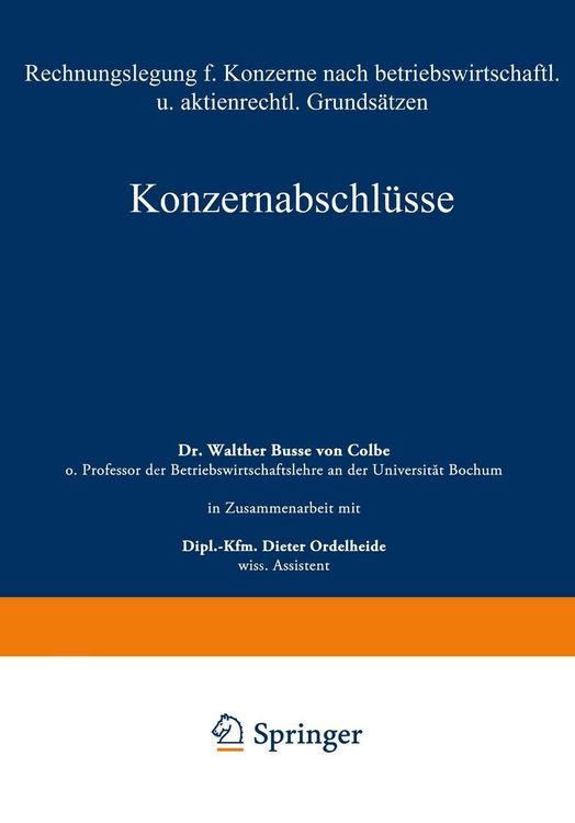 Produktbild: Konzernabschl&uuml;sse
