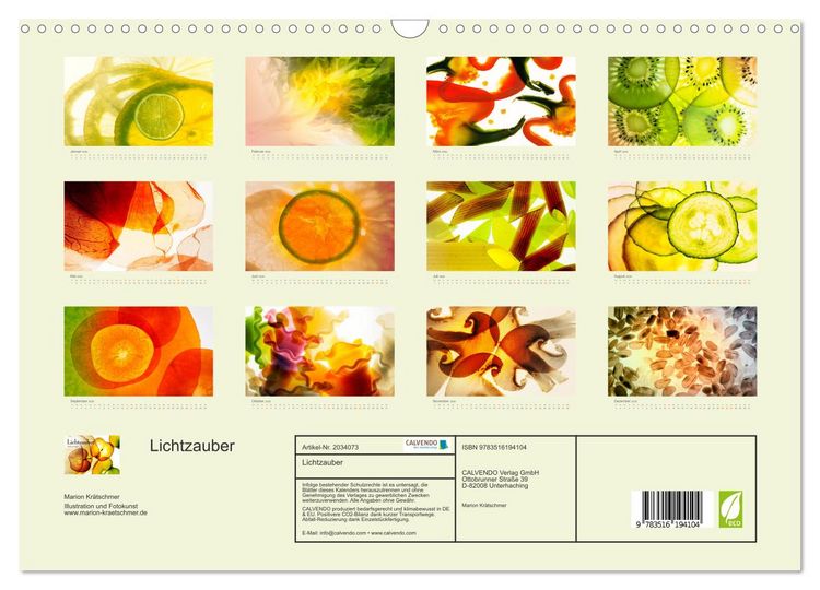 Produktbild: Lichtzauber (Wandkalender 2026 DIN A3 quer), CALVENDO Monatskalender