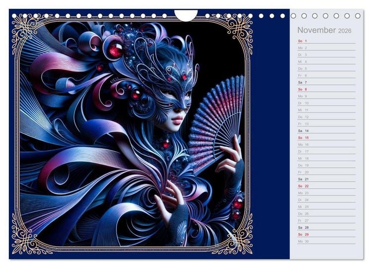 Produktbild: Gesichter als Leinwand (Wandkalender 2026 DIN A4 quer), CALVENDO Monatskalender