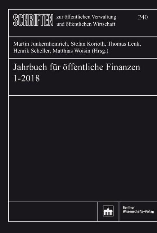 Produktbild: Jahrbuch f&uuml;r &ouml;ffentliche Finanzen (2018) 1