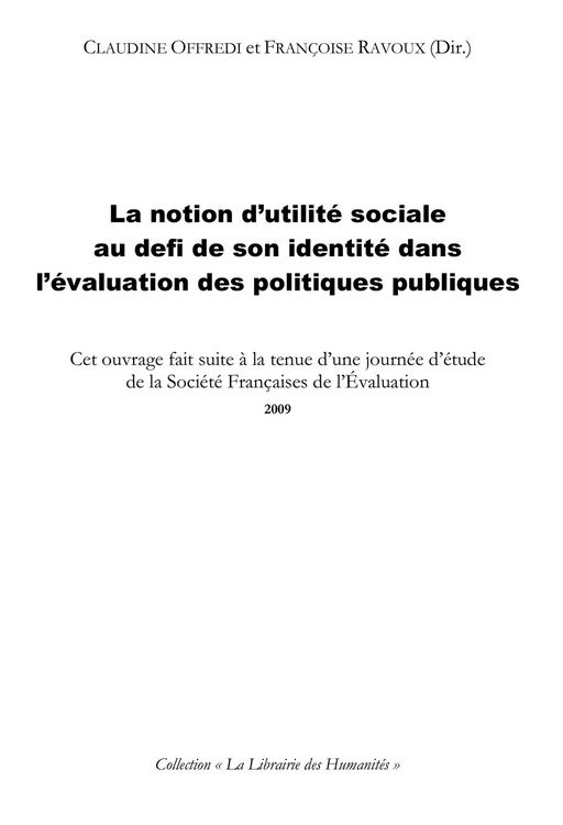 Produktbild: La notion d'utilite sociale au defi de son identite - dans l