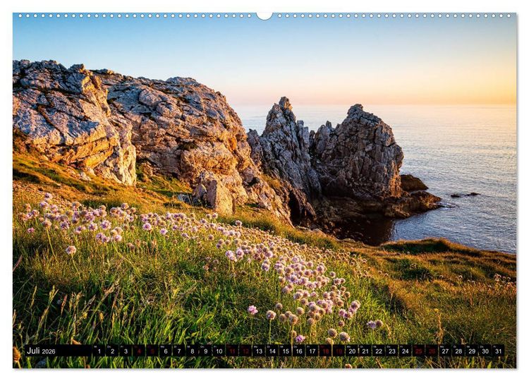 Produktbild: Normandie und Bretagne: Zwischen Leuchtt&uuml;rmen und felsigen K&uuml;sten (hochwertiger Premium Wandkalender 2026 DIN A2 quer), Kunstdruck in Hochglanz