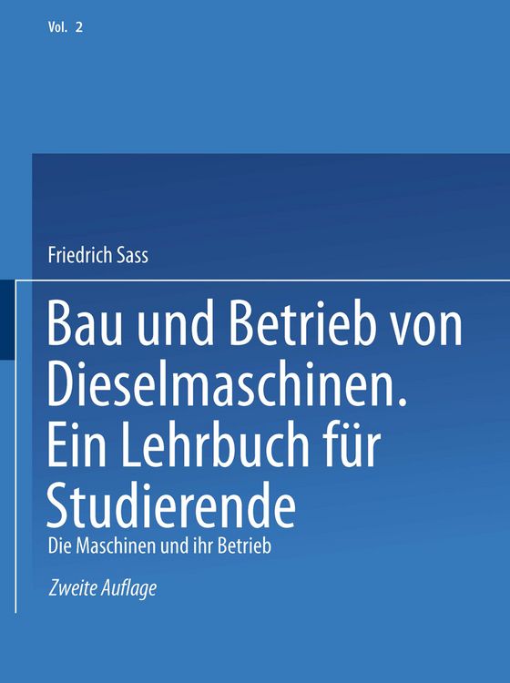 Produktbild: Bau und Betrieb von Dieselmaschinen Ein Lehrbuch f&uuml;r Studierende