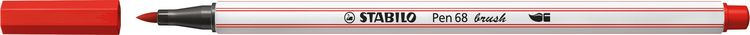 Produktbild: STABILO Premium-Filzstift mit Pinselspitze f&uuml;r variable Strichst&auml;rken -   Pen 68 brush - Einzelstift - carminrot