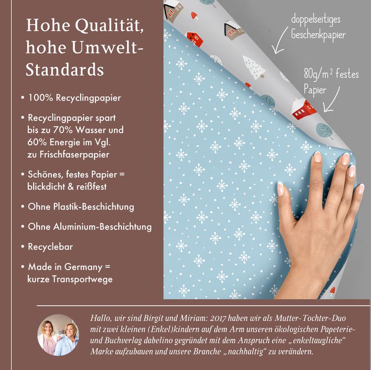 Produktbild: Geschenkpapier Set Weihnachten: Skandinavische Winterlandschaft