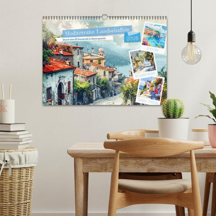 Produktbild: Mediterrane Landschaften (Wandkalender 2026 DIN A3 quer), CALVENDO Monatskalender