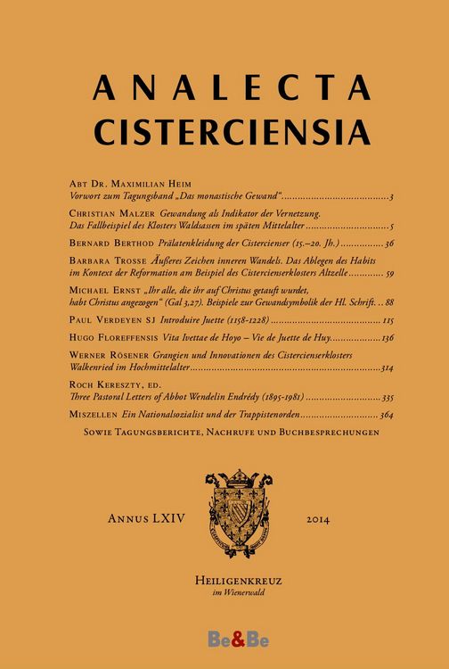 Produktbild: Analecta Cisterciensia 64 (2014)