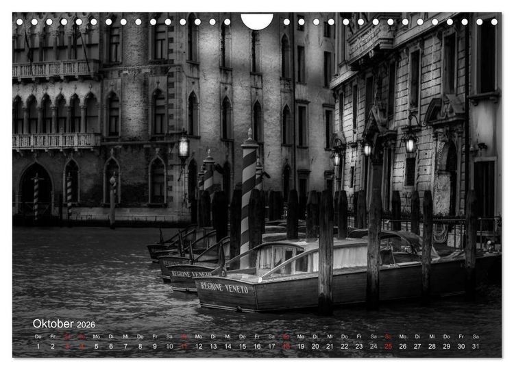 Produktbild: Venedig - Licht und Schatten (Wandkalender 2026 DIN A4 quer), CALVENDO Monatskalender